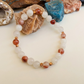 Bracciale in Labradorite Bianca e Quarzo Ematoide – Perle naturali da 6–7 mm