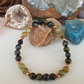 Bracciale in Occhio di Falco e Pietra Serpentina Nobile – Perle naturali da 6 mm