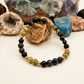 Bracciale in Occhio di Falco e Pietra Serpentina Nobile – Perle naturali da 6 mm