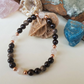 Bracciale in Ossidiana Dorata, Labradorite Bianca e Pietra di Luna Nera – Perle naturali da 6 mm