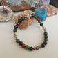 Bracciale in Agata Muschiata, Agata Albero e Diaspro Rosso – Perle naturali da 6 mm