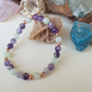 Bracciale in Ametista e Quarzo Latteo – Perle naturali da 6 mm