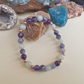 Bracciale in Ametista e Quarzo Latteo – Perle naturali da 6 mm