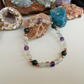 Bracciale in Fluorite Verde, Fluorite Viola e Agata Muschiata – Perle naturali da 6 mm