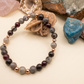 Bracciale in Diaspro Zebrato, Labradorite e Granato Almandino – Perle naturali da 6 mm