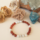 Bracciale in Agata Rossa e Howlite – Perle naturali da 6 mm con Argento 925