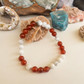 Bracciale in Agata Rossa e Howlite – Perle naturali da 6 mm con Argento 925