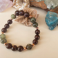 Bracciale in Granato e Prehnite – Perle naturali da 8 mm