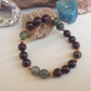 Bracciale in Granato e Prehnite – Perle naturali da 8 mm