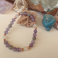 Bracciale in Ametista, Quarzo Tormalinato e Labradorite – Perle naturali da 6 mm