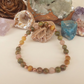 Bracciale in Unakite, Occhio di Tigre Dorato e Pietra di Luna Pesca – Perle naturali da 6 mm
