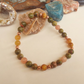 Bracciale in Pietra di Luna Pesca, Unakite e Occhio di Tigre Dorato – Perle naturali da 6 mm