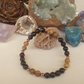 Bracciale in Ossidiana Dorata e Diaspro Paesaggio – Perle naturali da 6 mm