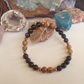Bracciale in Ossidiana Dorata e Diaspro Paesaggio – Perle naturali da 6 mm