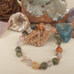 Bracciale in Prehnite, Quarzo Ematoide e Cristallo di Rocca – Perle naturali da 8 mm