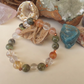 Bracciale in Prehnite, Quarzo Ematoide e Cristallo di Rocca – Perle naturali da 8 mm