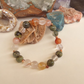 Bracciale in Prehnite, Quarzo Ematoide e Cristallo di Rocca – Perle naturali da 8 mm