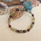 Bracciale in Prehnite e Granato – Perle naturali da 6 mm