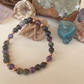 Bracciale in Occhio di Falco e Ametista – Perle naturali da 6 mm