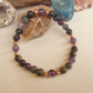 Bracciale in Occhio di Falco e Ametista – Perle naturali da 6 mm