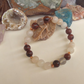 Bracciale in Ossidiana Mogano, Avventurina Rosa e Agata Grigia – Perle naturali da 8 mm