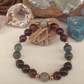 Bracciale in Agata Muschiata e Occhio di Bue – Perle naturali da 8 mm
