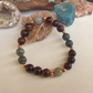 Bracciale in Agata Muschiata e Occhio di Bue – Perle naturali da 8 mm