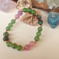 Bracciale in Kunzite, Avventurina e Ruby Zoisite – Perle naturali da 8 mm