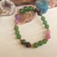 Bracciale in Kunzite, Avventurina e Ruby Zoisite – Perle naturali da 8 mm