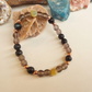 Bracciale in Quarzo Fumé, Occhio di Falco e Occhio di Tigre Dorato – Perle naturali da 6 mm