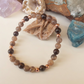 Bracciale in Pietra di Luna Nera e Granato – Perle naturali da 6 mm