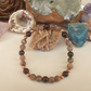 Bracciale in Pietra di Luna Nera e Granato – Perle naturali da 6 mm