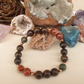 Bracciale in Bronzite, Diaspro Brecciato e Giada Africana – Perle naturali da 8 mm