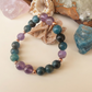 Bracciale in Apatite e Ametista – Perle naturali da 8 mm
