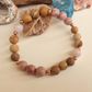Bracciale in Diaspro Paesaggio, Kunzite e Rodonite – Perle naturali da 8 mm