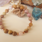 Bracciale in Diaspro Paesaggio, Kunzite e Rodonite – Perle naturali da 8 mm