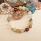 Bracciale in Amazzonite Multicolore, Agata Bianca e Agata Rossa – Perle naturali da 8 mm