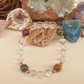 Bracciale in Cristallo di Rocca e Tormalina Multicolore – Perle naturali da 8 mm