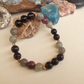 Bracciale in Onice, Labradorite e Tormalina Rosa – Perle naturali da 8 mm