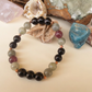 Bracciale in Onice, Labradorite e Tormalina Rosa – Perle naturali da 8 mm