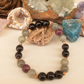 Bracciale in Onice, Labradorite e Tormalina Rosa – Perle naturali da 8 mm