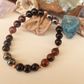 Bracciale in Ossidiana Mogano, Ematite e Onice – Perle naturali da 8 mm