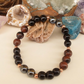 Bracciale in Ossidiana Mogano, Ematite e Onice – Perle naturali da 8 mm