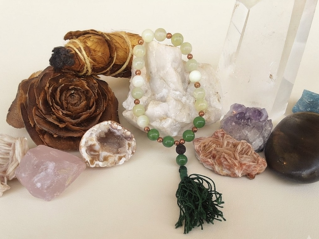 Bracciale Mala in Avventurina, Giadeite e Pietra Lavica – 18 pietre naturali