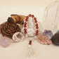 Bracciale Mala in Agata rossa, Cristallo di Rocca e Pietra Lavica – 18 pietre naturali