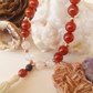 Bracciale Mala in Agata rossa, Cristallo di Rocca e Pietra Lavica – 18 pietre naturali