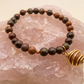 Bracciale in Sangue di Drago, Diaspro Brecciato e Bronzite con Ciondolo in Diaspro Rosso – Perle naturali da 6 mm