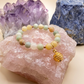 Bracciale in Calcite Gialla e Amazzonite Multicolore con Ciondolo in Calcite Gialla – Perle naturali da 8 mm