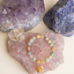 Bracciale in Calcite Gialla e Amazzonite Multicolore con Ciondolo in Calcite Gialla – Perle naturali da 8 mm