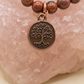 Bracciale in Ossidiana Mogano, Cristallo di Rocca e Occhio di Bue con Charm Albero della Vita – Perle naturali da 6 mm
